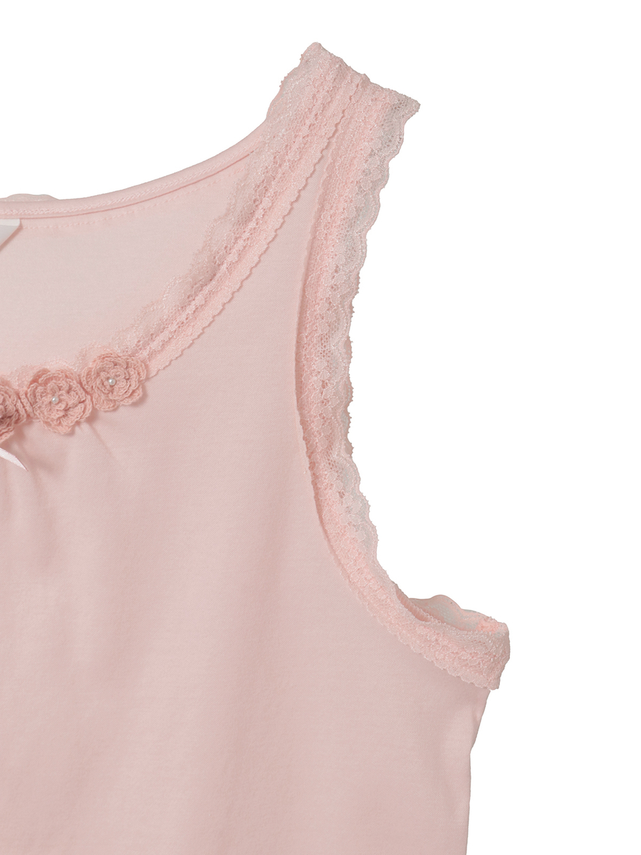 フラワーモチーフ付きキャミソール 詳細画像 アカ 4