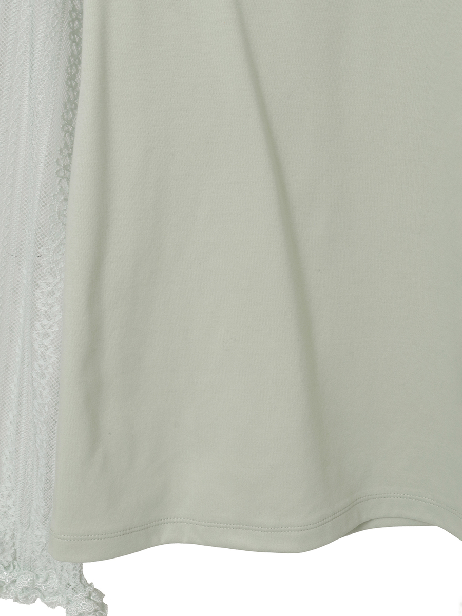 ウーリーレース使いカットソー 詳細画像 クロ 5