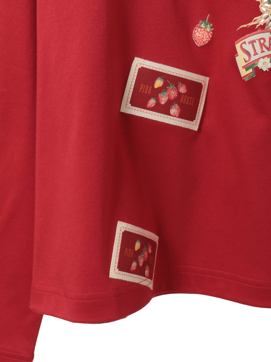 苺リースプリントカットソー 詳細画像 グリーン 5