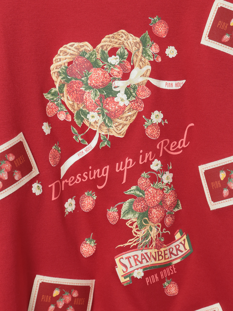 苺リースプリントカットソー 詳細画像 グリーン 6