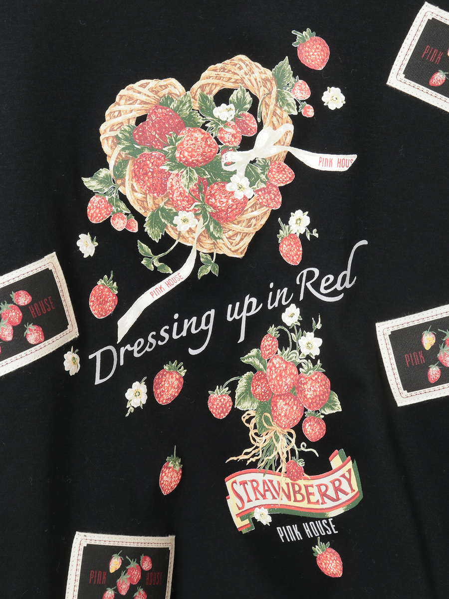 苺リースプリントカットソー 詳細画像 グリーン 7