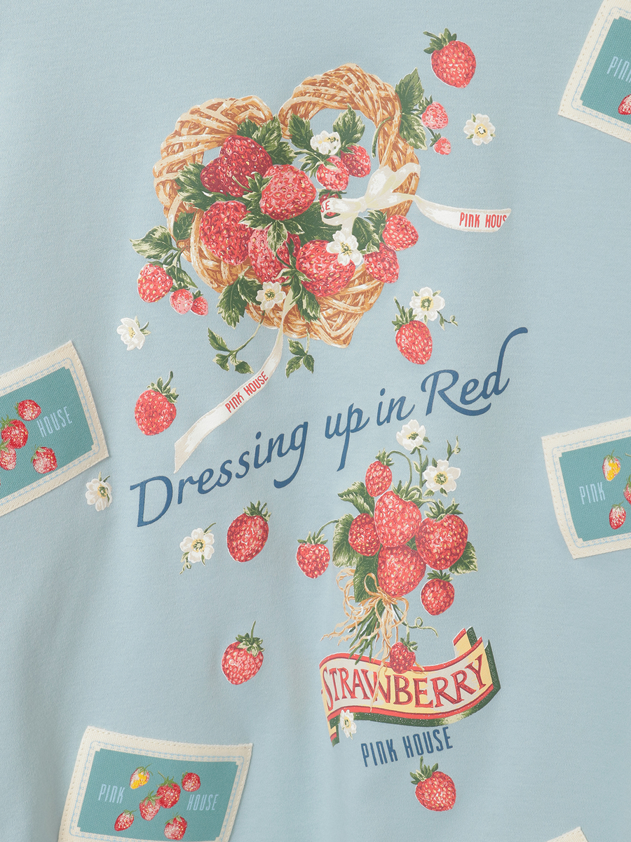 苺リースプリントカットソー 詳細画像 グリーン 9