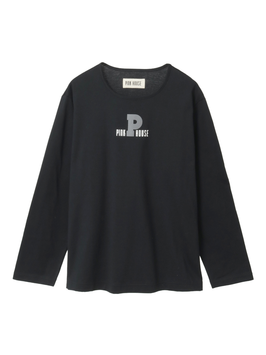 Pロゴ＆ロゴプリントカットソー 詳細画像 クロ 1