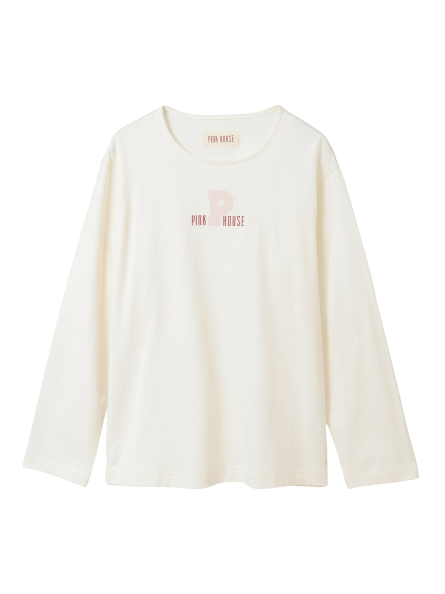 Pロゴ＆ロゴプリントカットソー 詳細画像 オフ 1