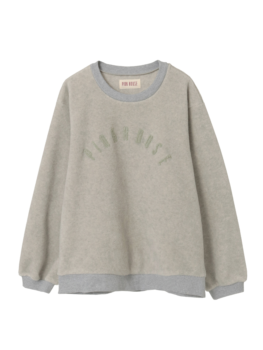 ロゴワッペン使いフリーススウェット 詳細画像 トップグレー 1
