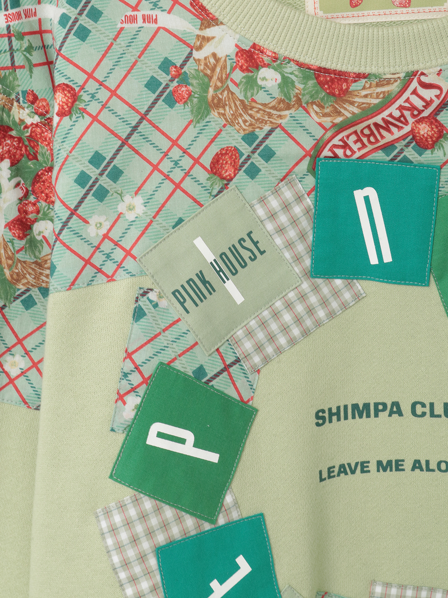 イニシャルロゴアップリケ使いトレーナー 詳細画像 グリーン 12