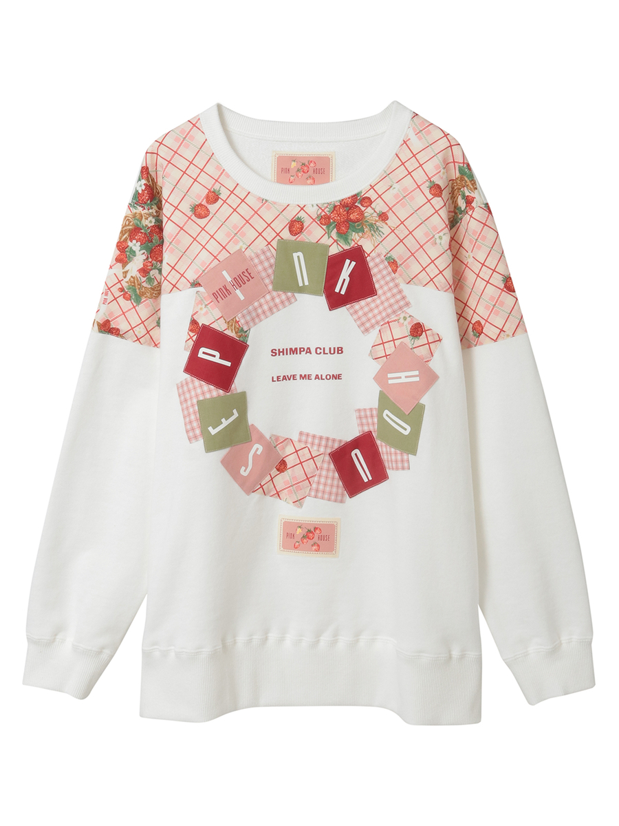 イニシャルロゴアップリケ使いトレーナー 詳細画像 キナリ 1