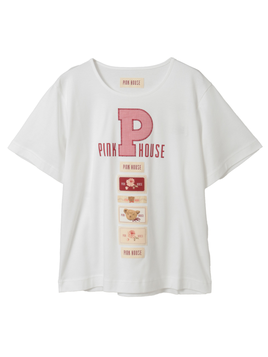 Pロゴアップリケ＆ネームワッペン使いカットソー 詳細画像 アイボリー 1