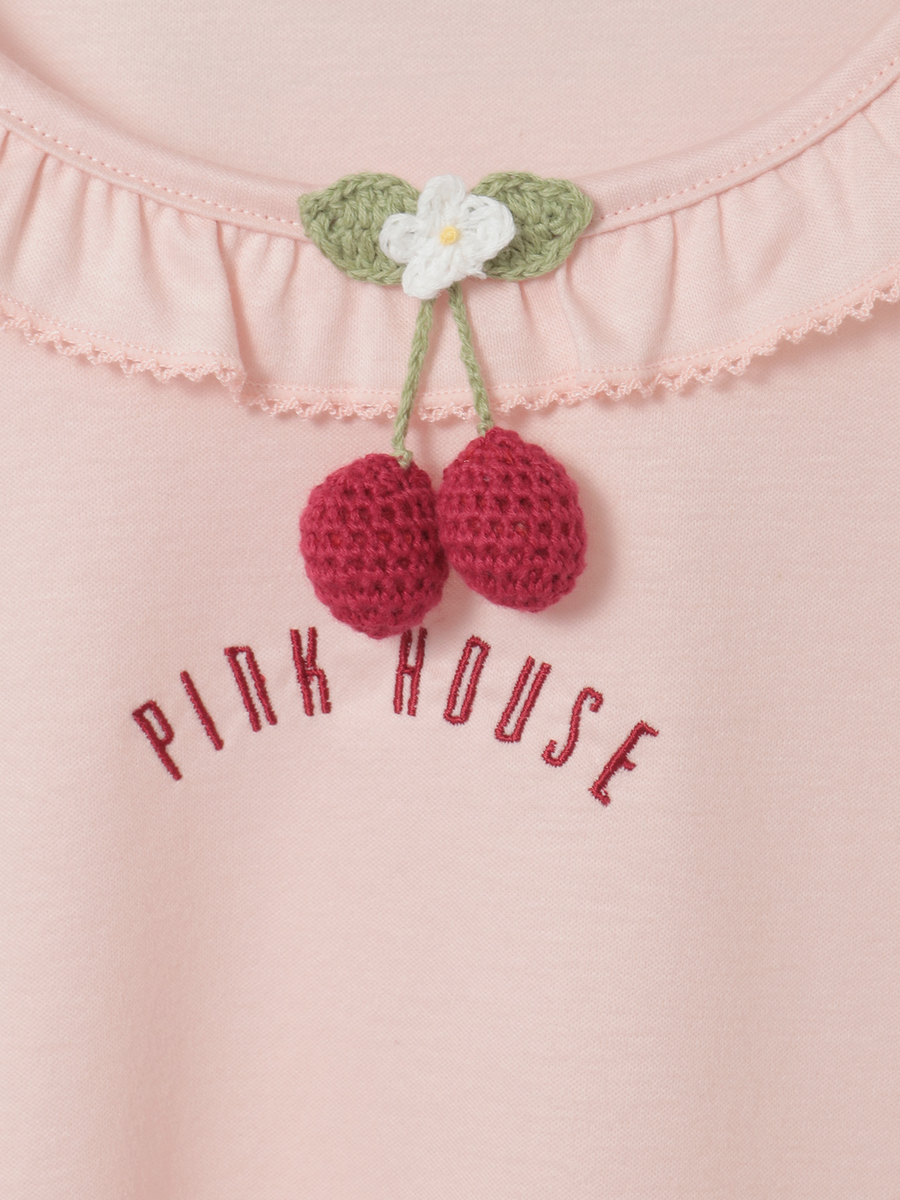 さくらんぼモチーフ付きカットソー 詳細画像 シロ 6