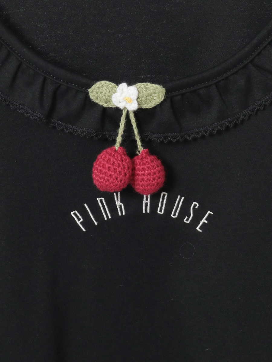 さくらんぼモチーフ付きカットソー 詳細画像 シロ 7