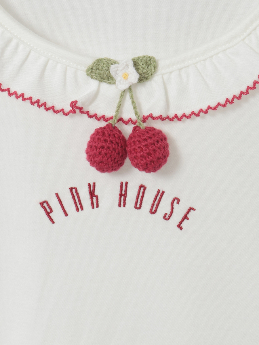 さくらんぼモチーフ付きカットソー 詳細画像 シロ 8