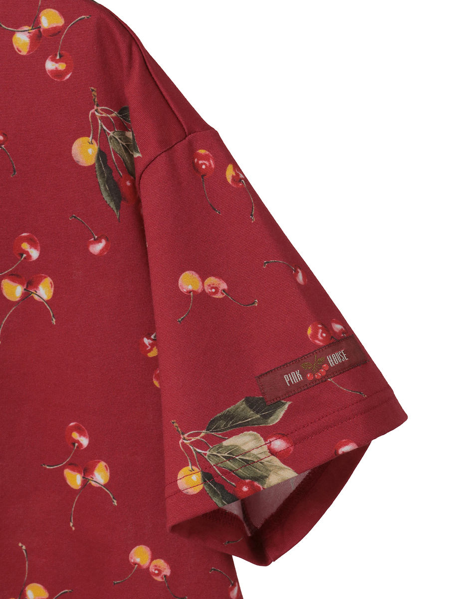 さくらんぼプリントカットソー 詳細画像 ネイビー 4