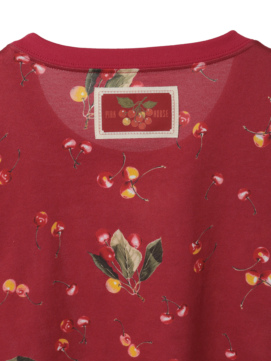 さくらんぼプリントカットソー 詳細画像 ネイビー 6