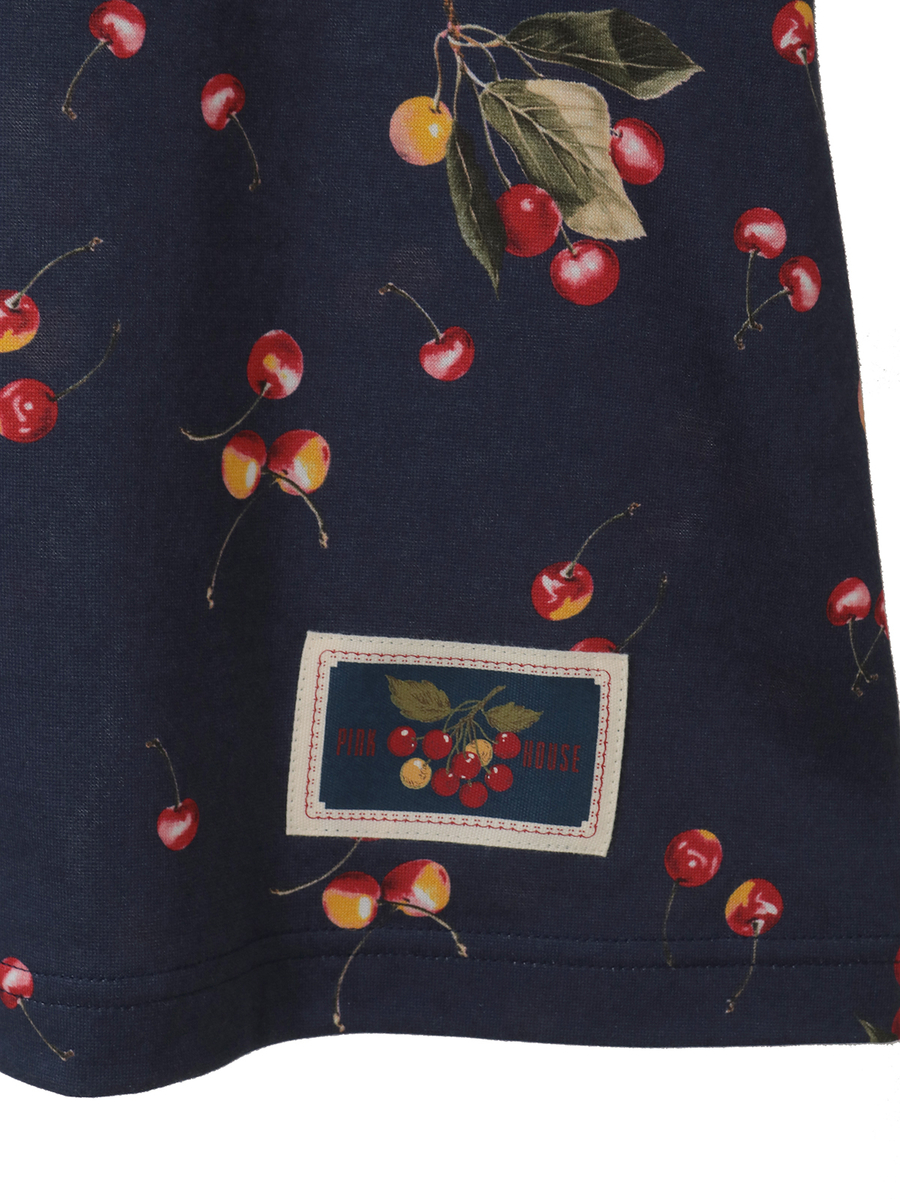 さくらんぼプリントカットソー 詳細画像 ネイビー 9