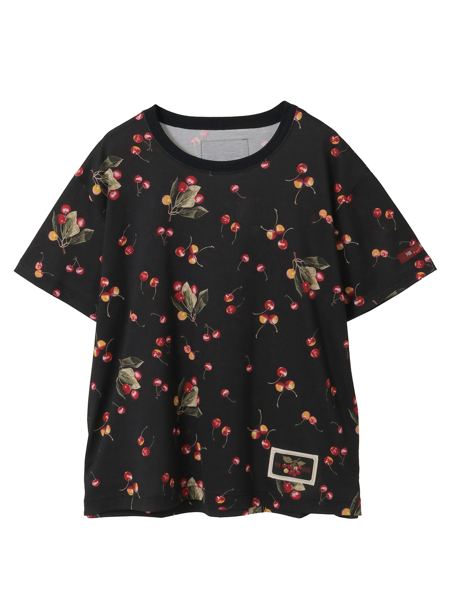さくらんぼプリントカットソー 詳細画像 クロ 1