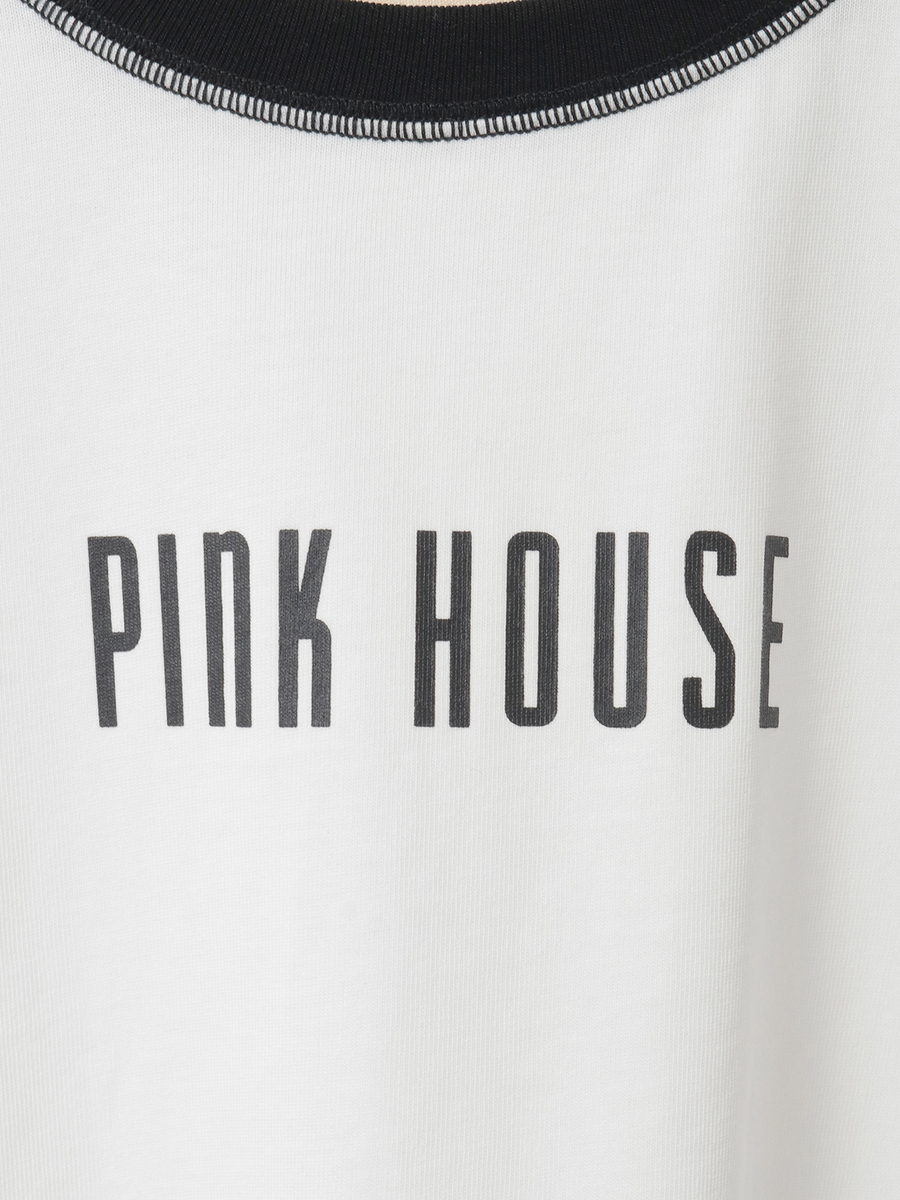 配色ロゴプリントカットソー 詳細画像 オフ&times;アカ 7