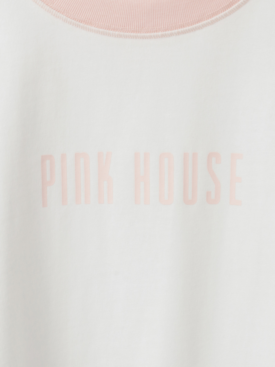 配色ロゴプリントカットソー 詳細画像 オフ&times;アカ 8