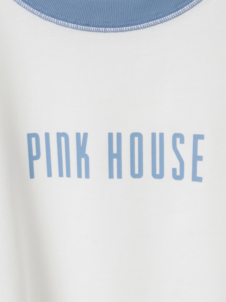 配色ロゴプリントカットソー 詳細画像 オフ&times;アカ 9