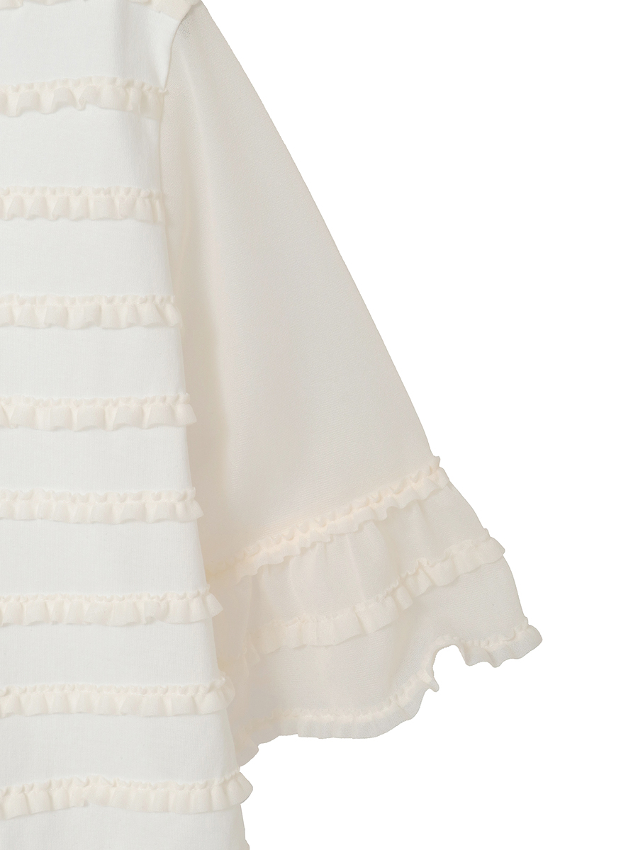 トリコットオーガンジーフリル使いカットソー 詳細画像 パープル 10