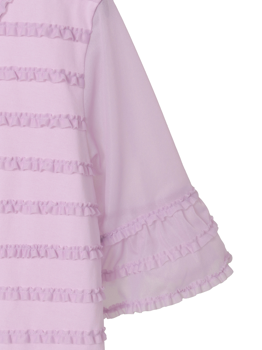 トリコットオーガンジーフリル使いカットソー 詳細画像 パープル 16