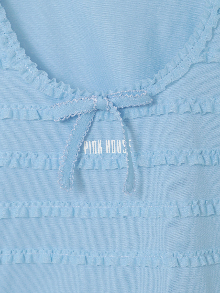 トリコットオーガンジーフリル使いカットソー 詳細画像 パープル 6