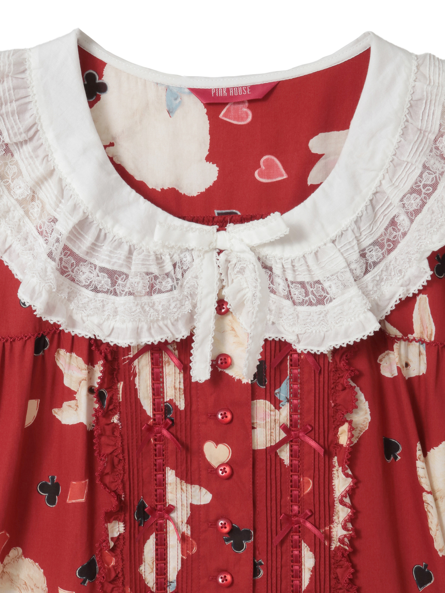 Rabbit Marchプリントワンピース 詳細画像 クロ 3