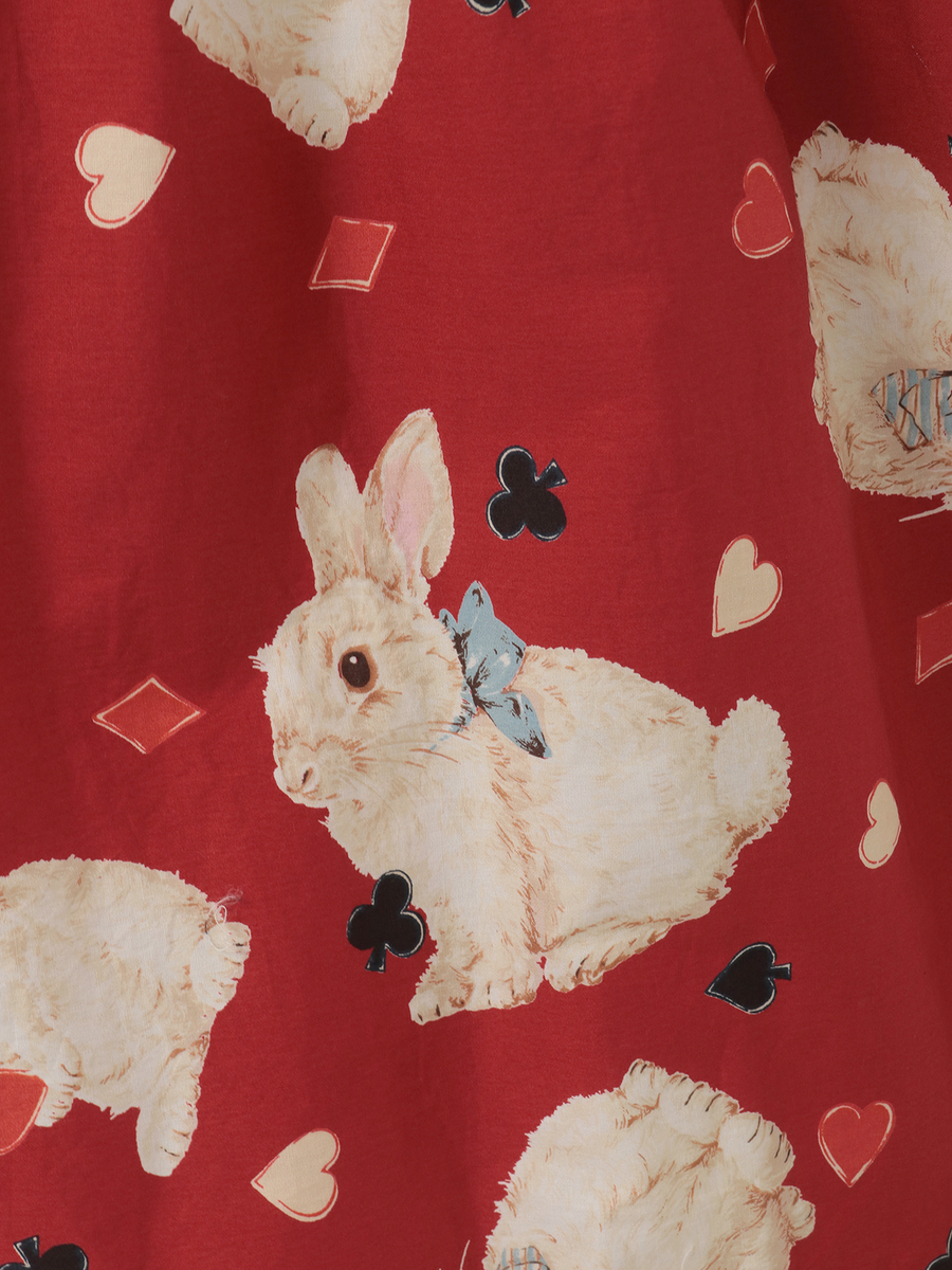 Rabbit Marchプリントワンピース 詳細画像 クロ 8