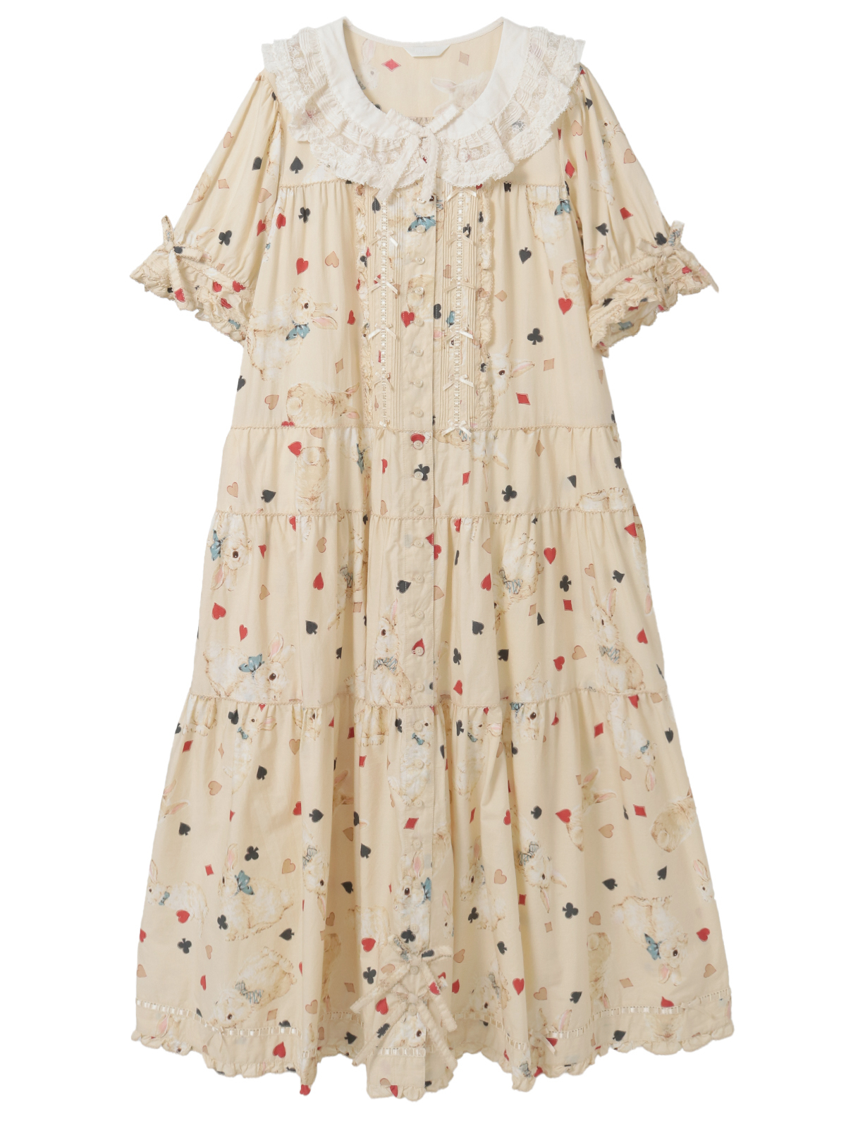 オンライン限定カラー展開あり】Rabbit Marchプリントワンピース