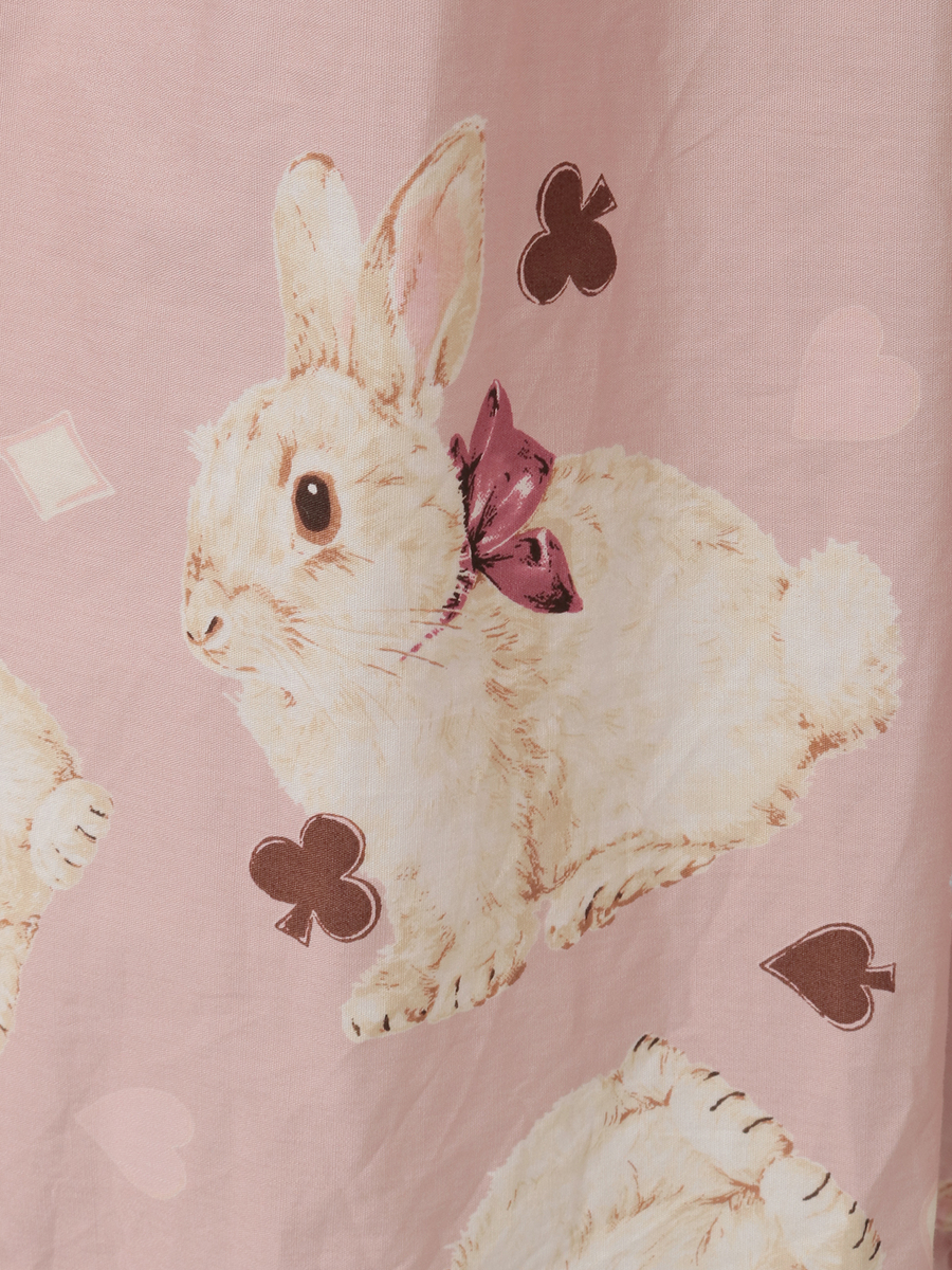 Rabbit Marchプリントミディワンピース 詳細画像 アカ 13