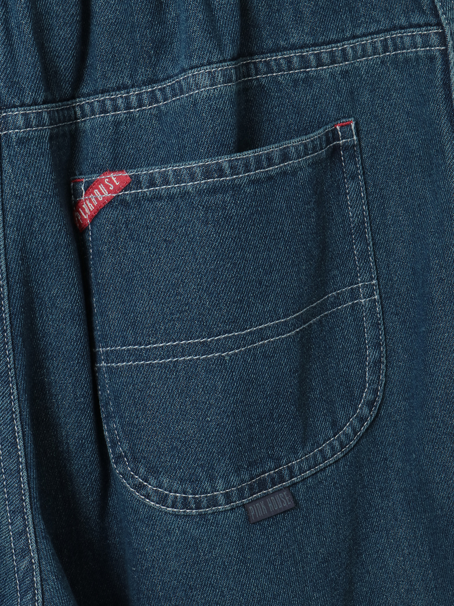 クロスステッチロゴ刺繍デニムパンツ 詳細画像 アカ 6