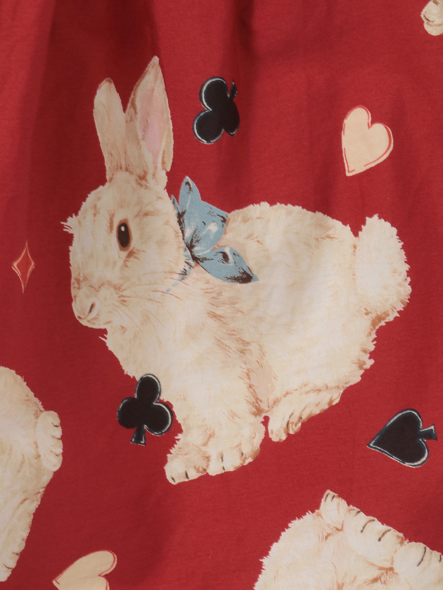 Rabbit Marchプリントスカート 詳細画像 アカ 7
