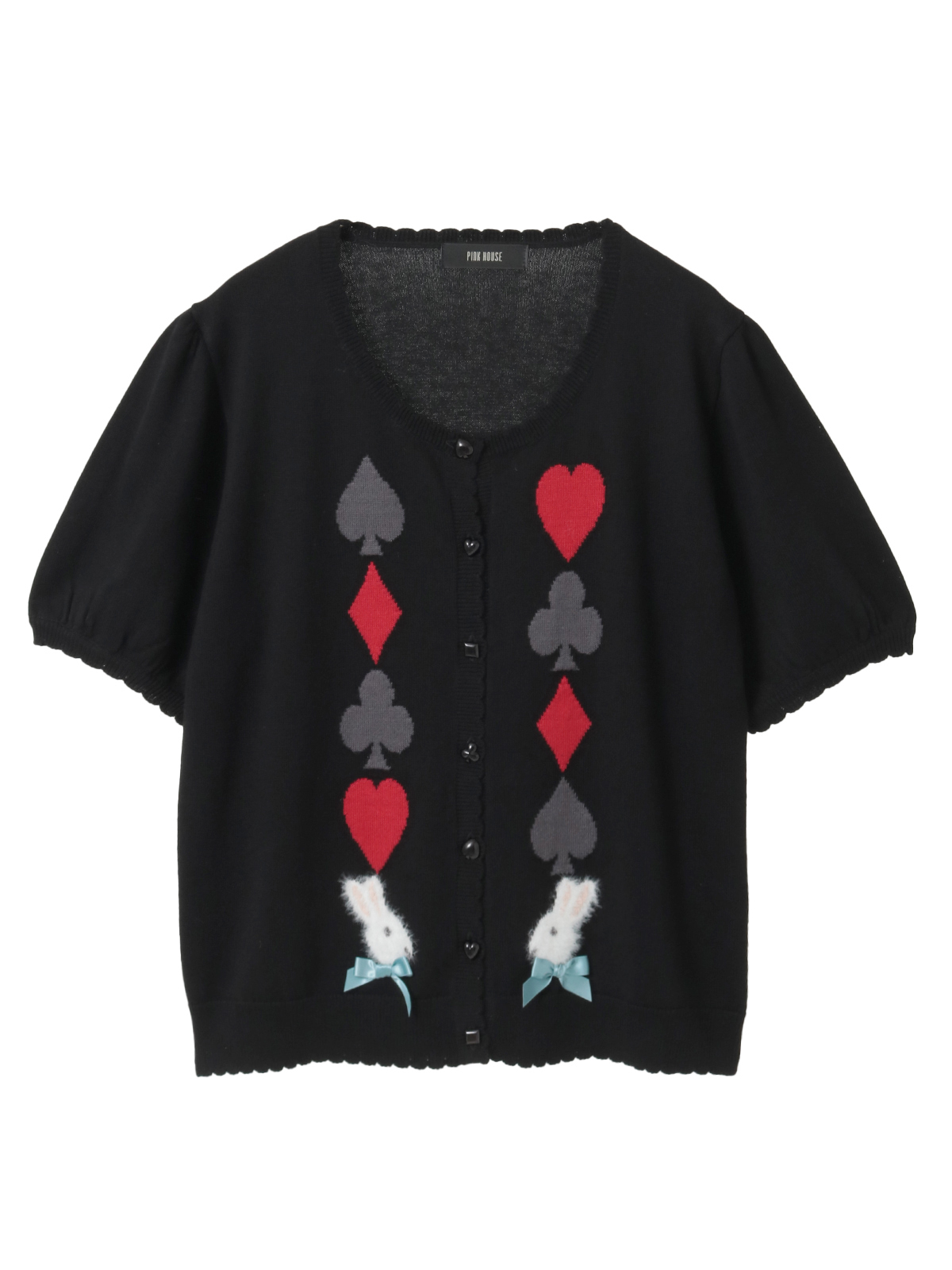 Rabbit March柄ニットカーディガン｜ピンクハウスオフィシャル