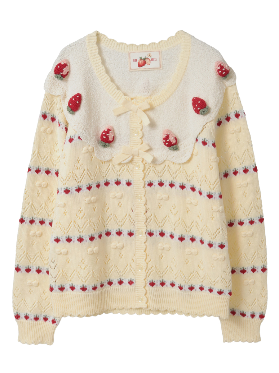 【予約】アニバーサリーケーキモチーフカーディガン 詳細画像 クリーム 1