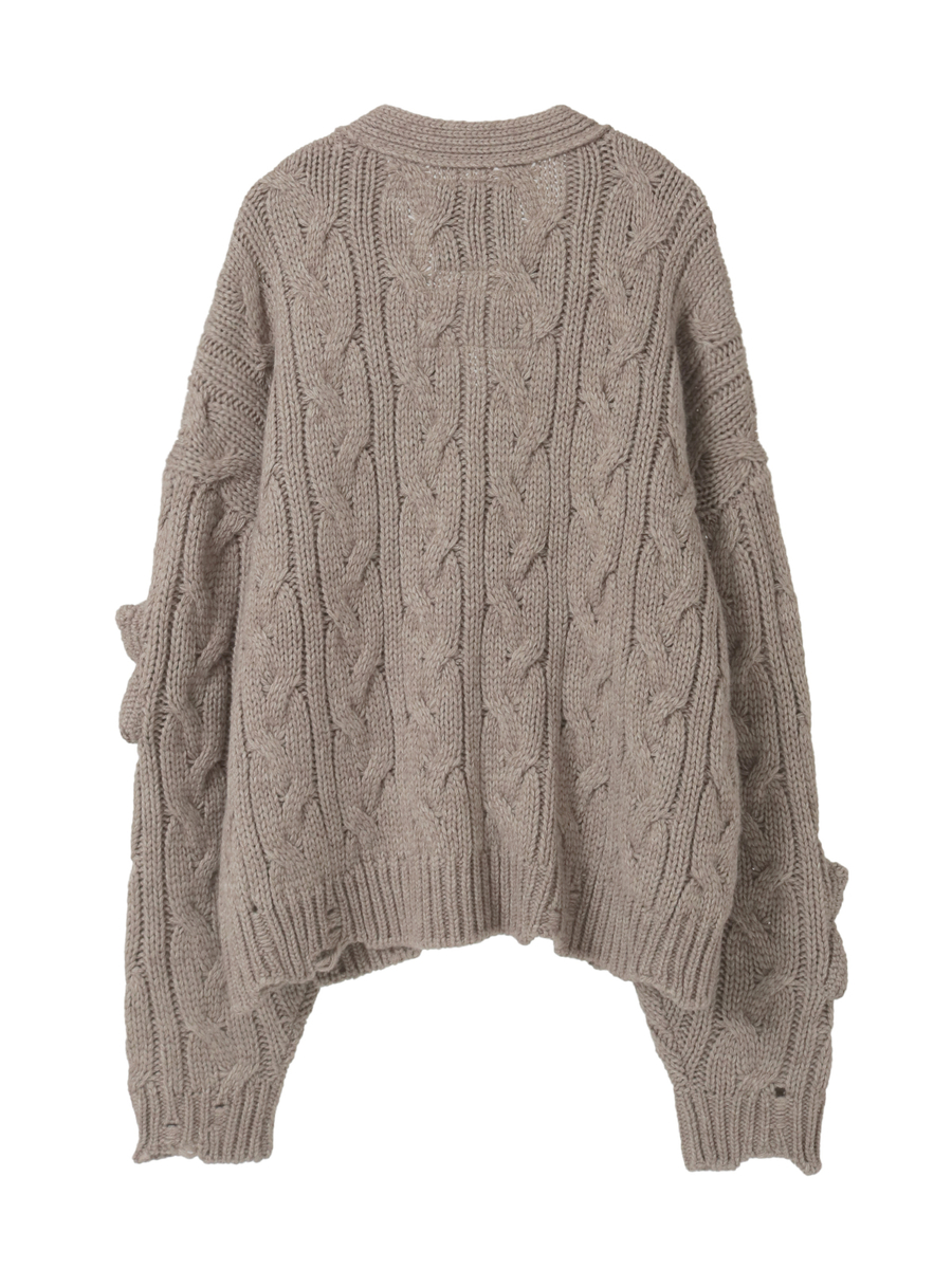 PINK HOUSE&times;Maison MIHARA YASUHIRO Knit Cardigan 詳細画像 ブラック 2