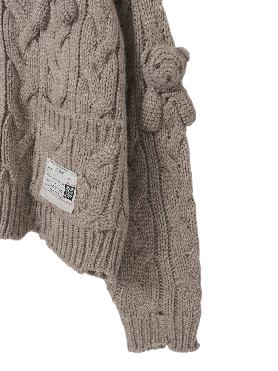 PINK HOUSE&times;Maison MIHARA YASUHIRO Knit Cardigan 詳細画像 ブラック 4