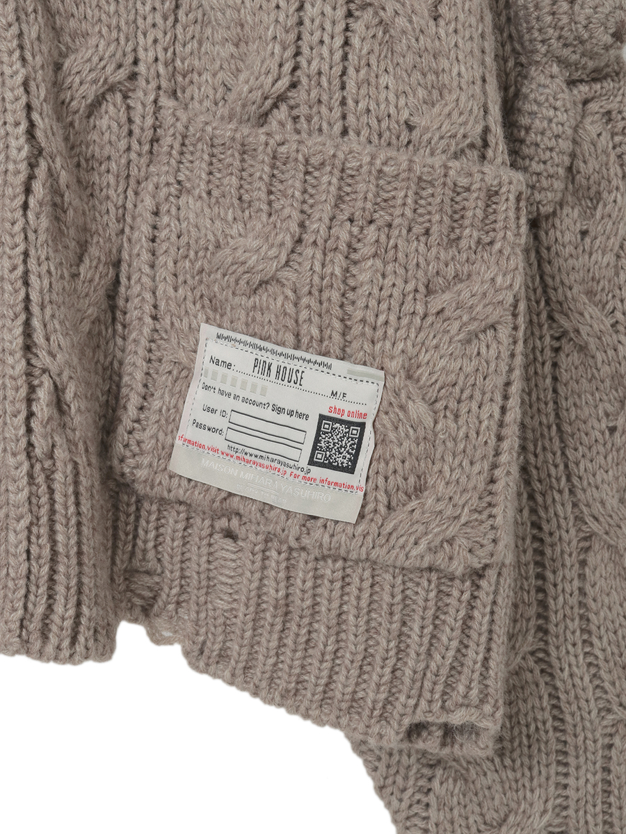 PINK HOUSE&times;Maison MIHARA YASUHIRO Knit Cardigan 詳細画像 ブラック 5