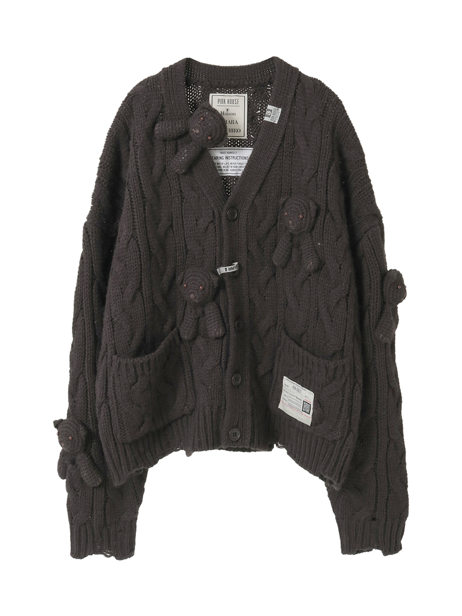PINK HOUSE&times;Maison MIHARA YASUHIRO Knit Cardigan 詳細画像 ブラック 1