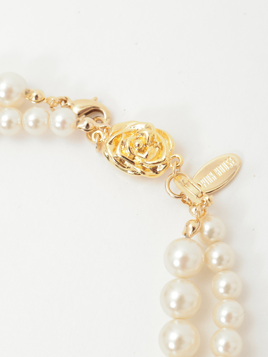 Rose Pearlモチーフネックレス 詳細画像 シロ 3