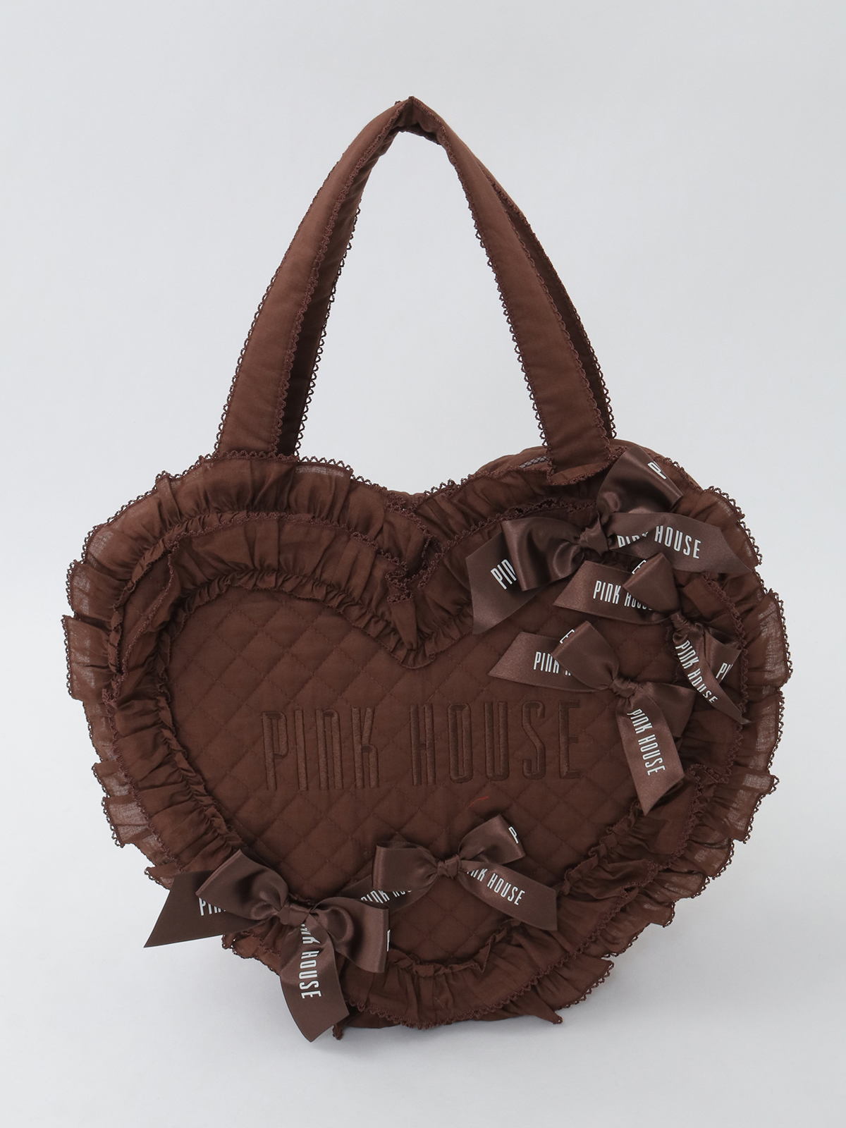 ピンクハウス未使用ハートフリル使いハートバッグ ロゴ刺繍入りハートフリルバッグ｜ピンクハウスオフィシャルオンライン