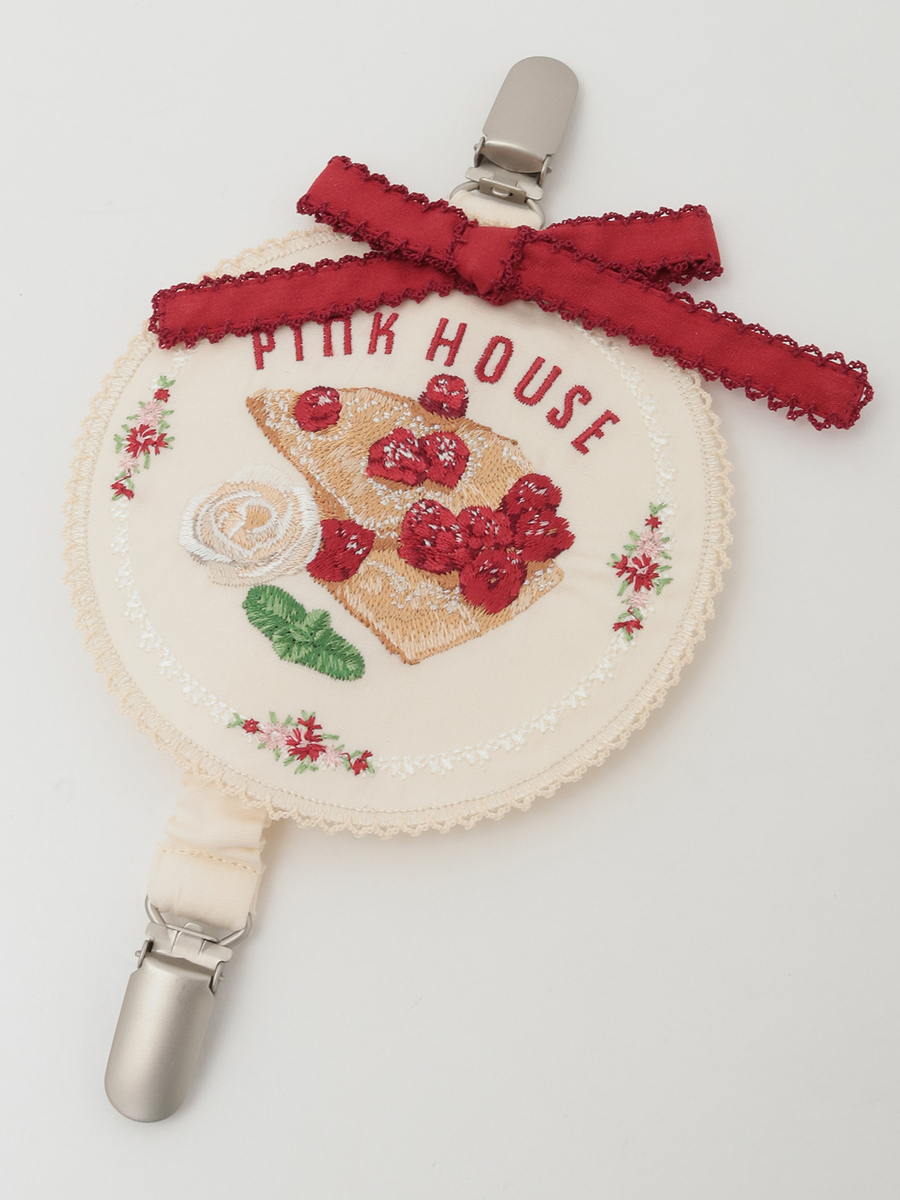 クレープリー刺繍ワッペンサスペンダークリップ 詳細画像 バニラ 1