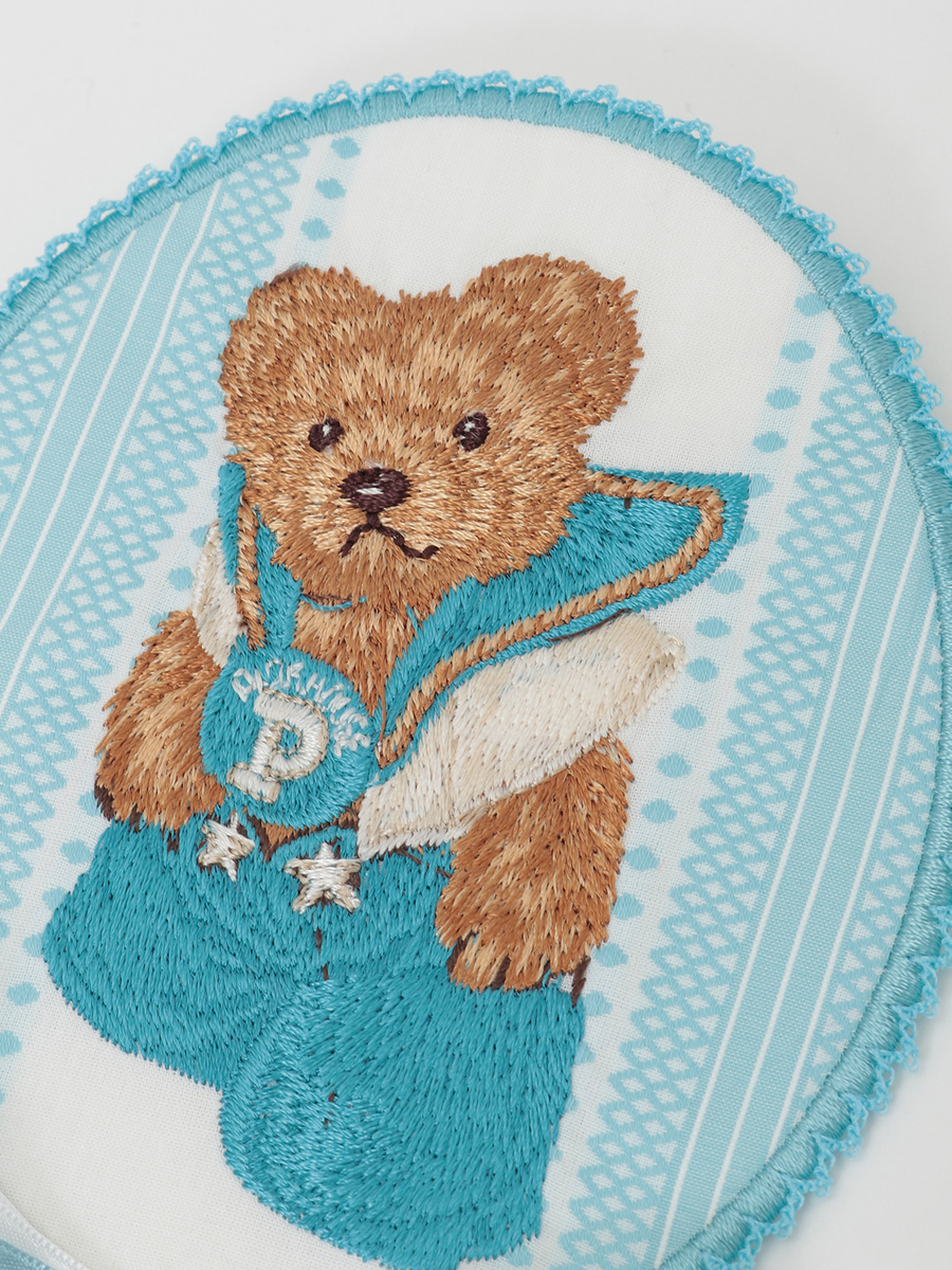 ジャーマンクラフトベア刺繍ワッペン 詳細画像 シロ&times;アカ 10
