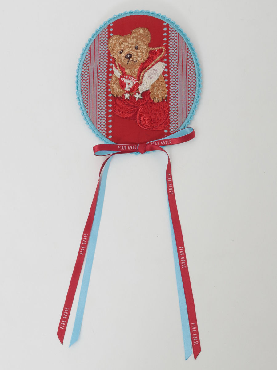 ジャーマンクラフトベア刺繍ワッペン 詳細画像 アカ 1