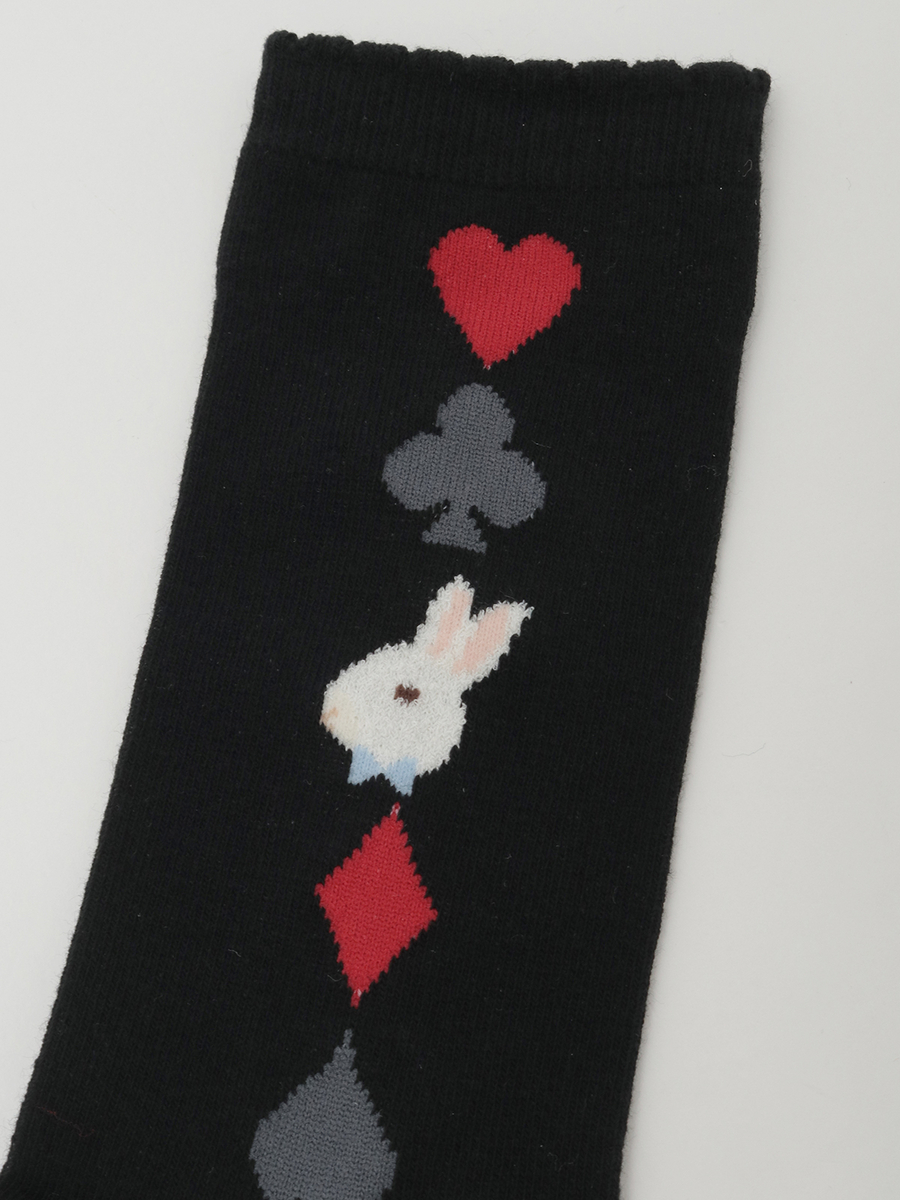 Rabbit March柄ソックス 詳細画像 クロ 3