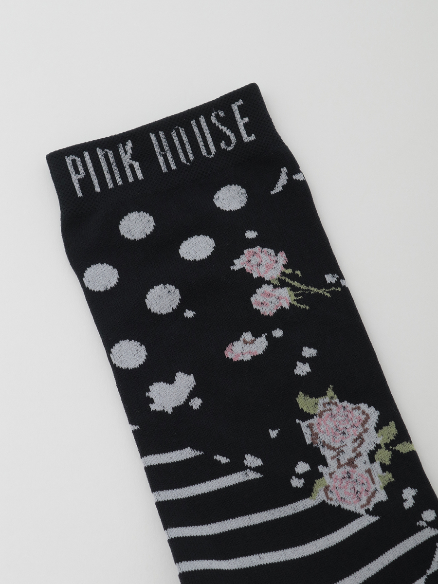 FRAPBOIS meets PINK HOUSE フラワーミックスソックス 詳細画像 レッド 10