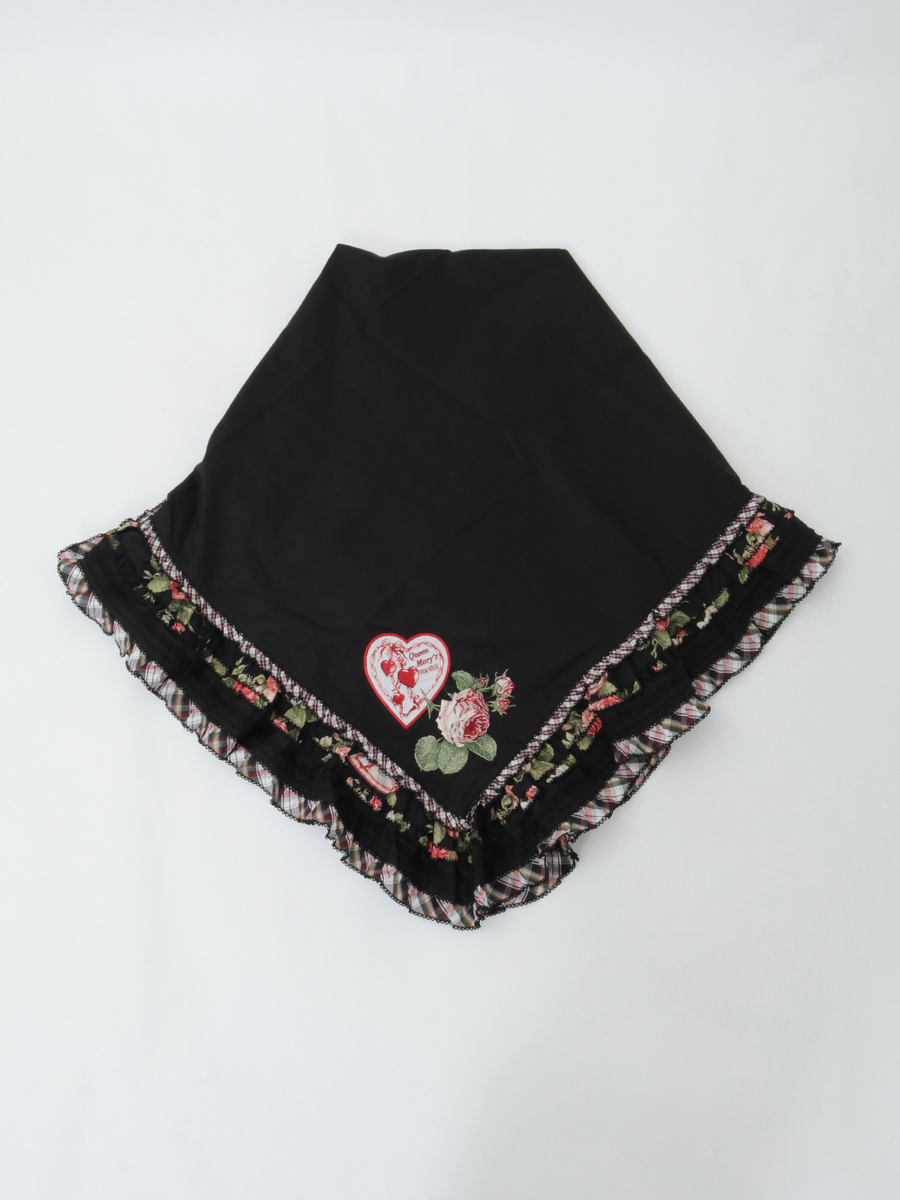クイーンメアリーズ刺繍ストール 詳細画像 クロ 1