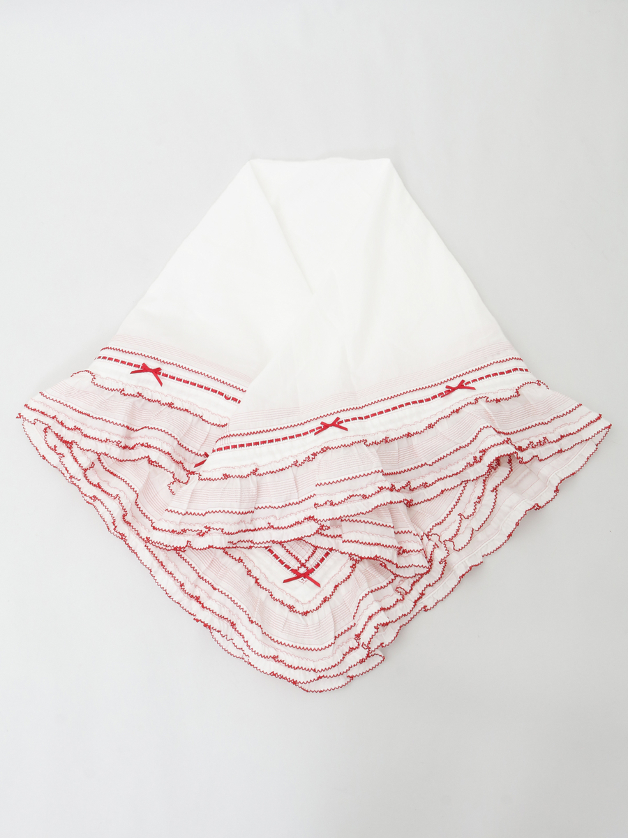苺ブーケ刺繍入りローンストール 詳細画像 ピンク 2