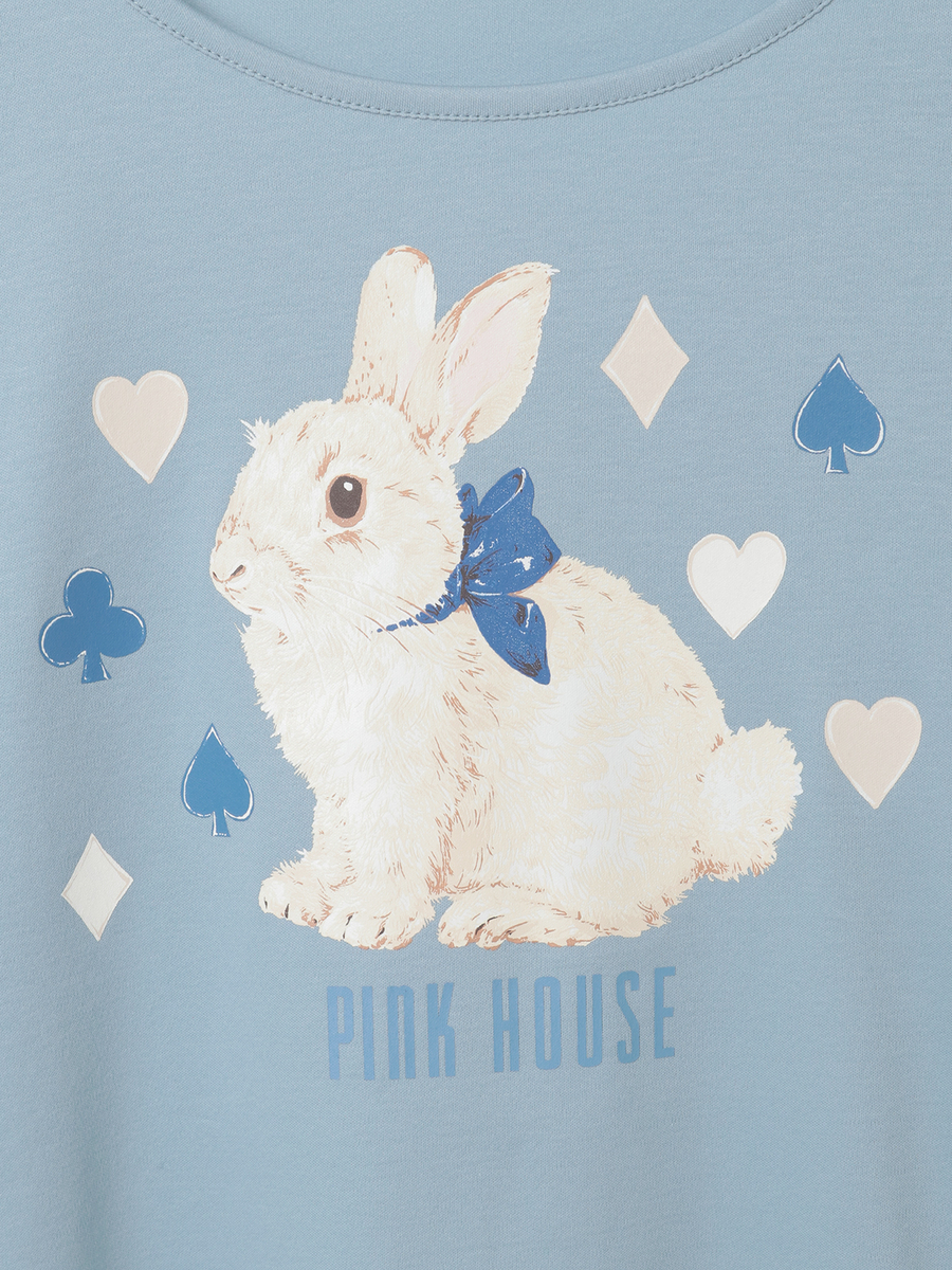 Rabbit Marchモチーフプリントカットソー 詳細画像 クロ 6