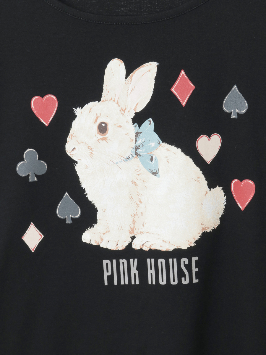 Rabbit Marchモチーフプリントカットソー 詳細画像 クロ 7