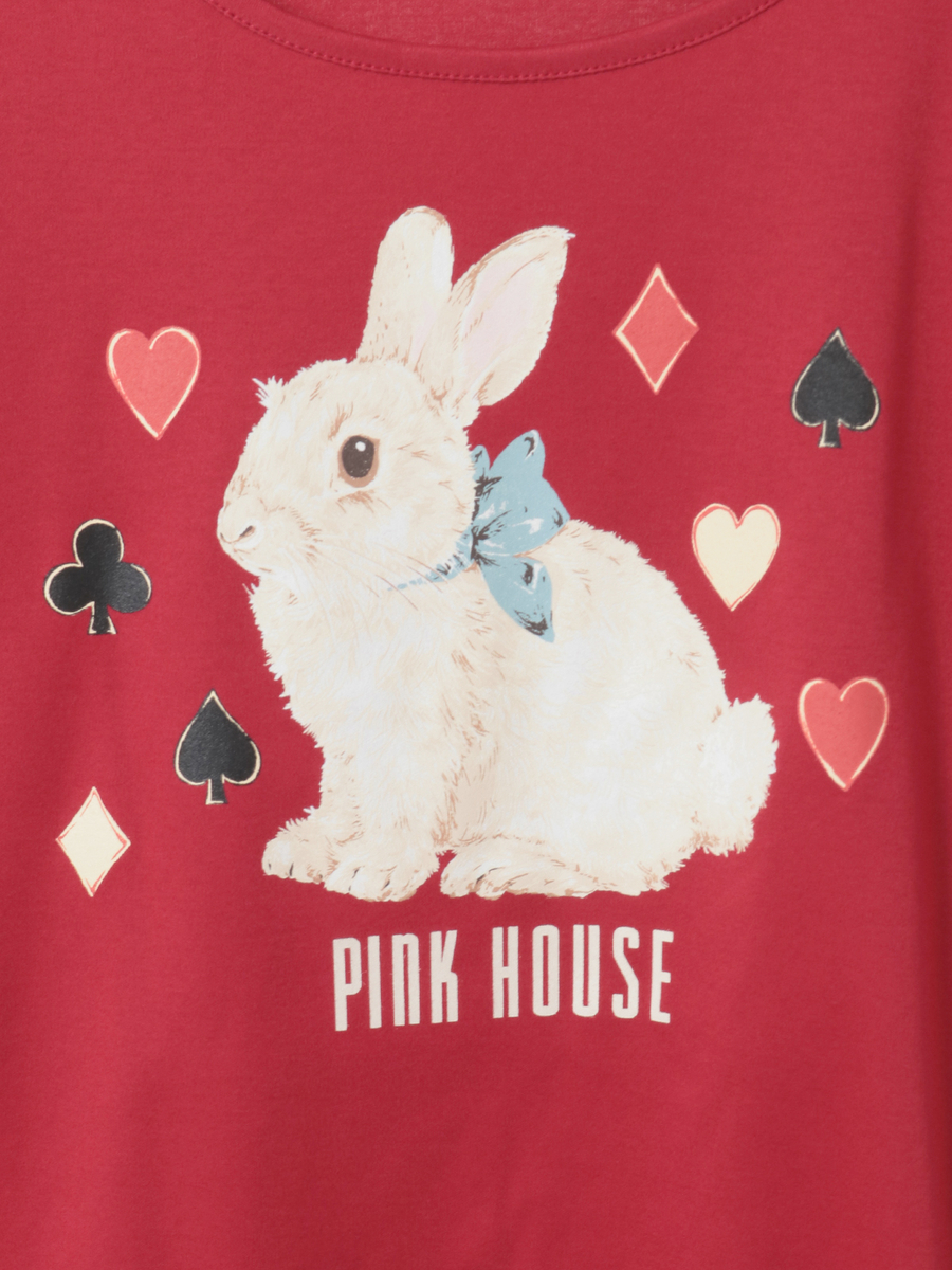 Rabbit Marchモチーフプリントカットソー 詳細画像 クロ 9