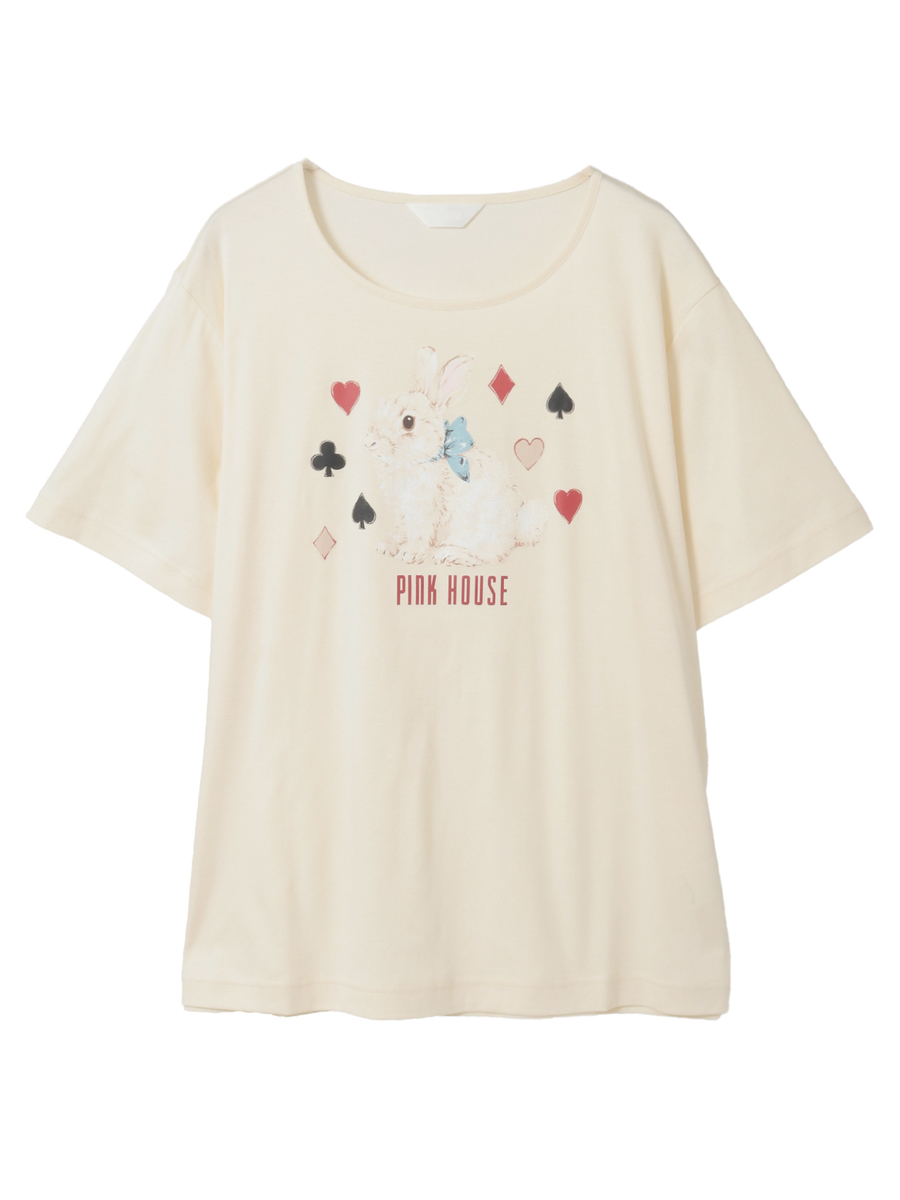 Rabbit Marchモチーフプリントカットソー 詳細画像 キナリ 1